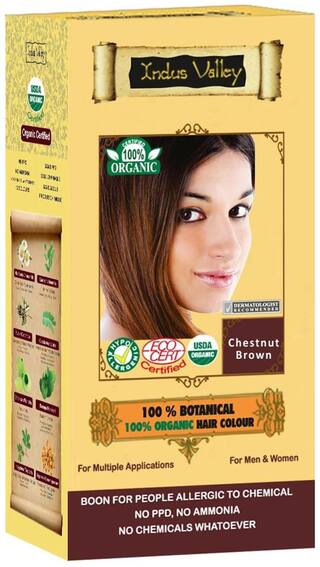 Buy Indus Valley Herbal Botanical Chestnut Brown Hair Color For