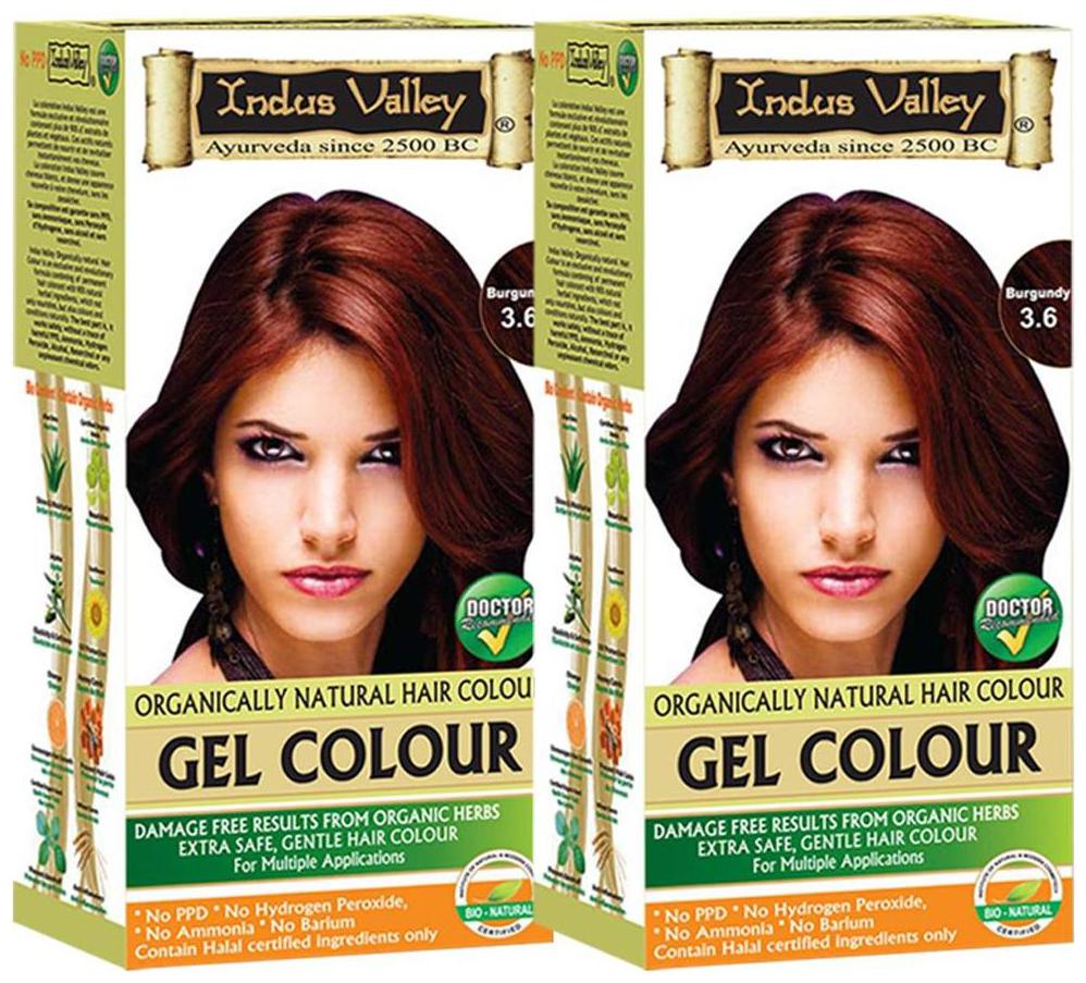 

Indus Valley Organically Natural Gel Burgundy 3 6 (Twin Pack) Gentle Hair Color