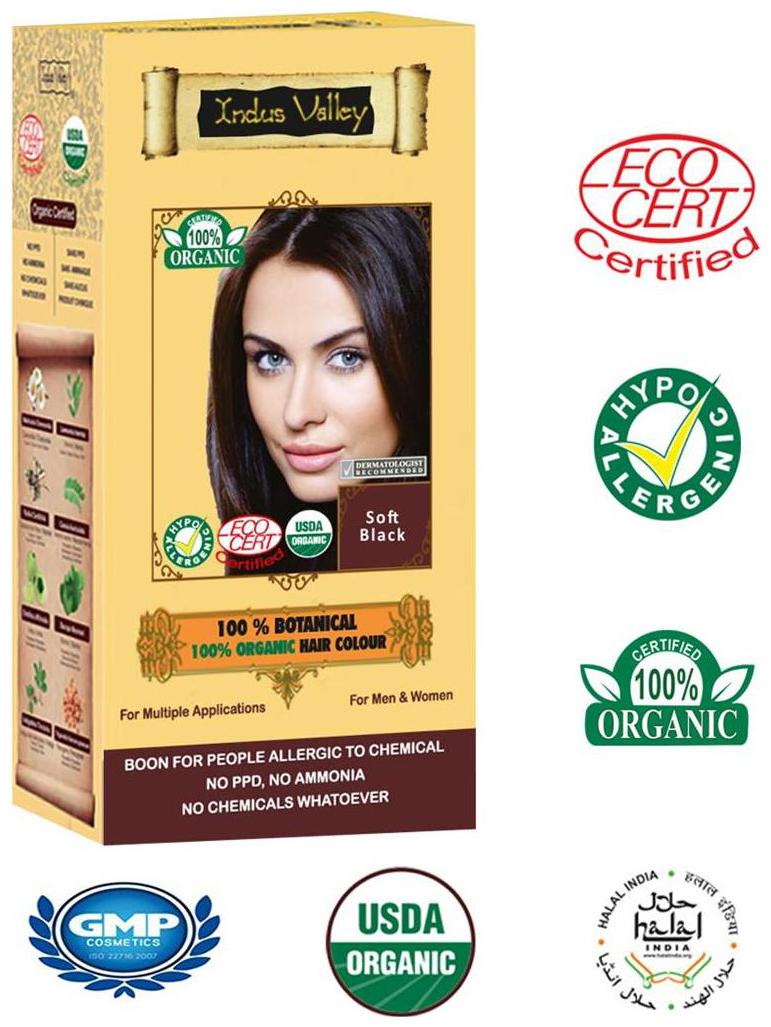 Buy Indus Valley 100 Organic Soft Black Ammonia Free Hair