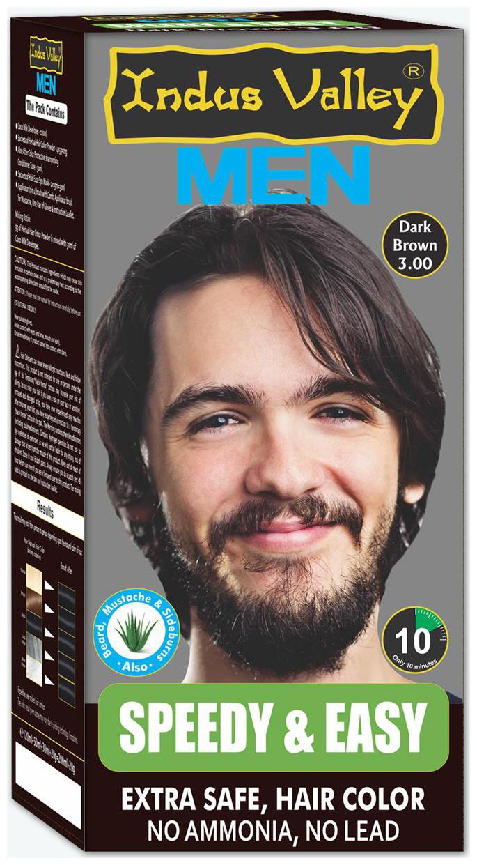 

Indus Valley Men Speedy Easy Dark Brown Extra Safe Hair Colour - Multi Application Pack ( Only In 10 Minutes)