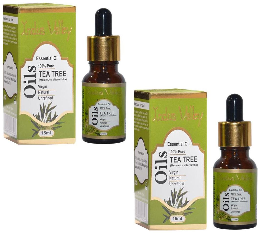 

Indus Valley 100 Natural Virgin Tea Tree Essential Oil 30 ml - Natural Deodorant (Set of 2)
