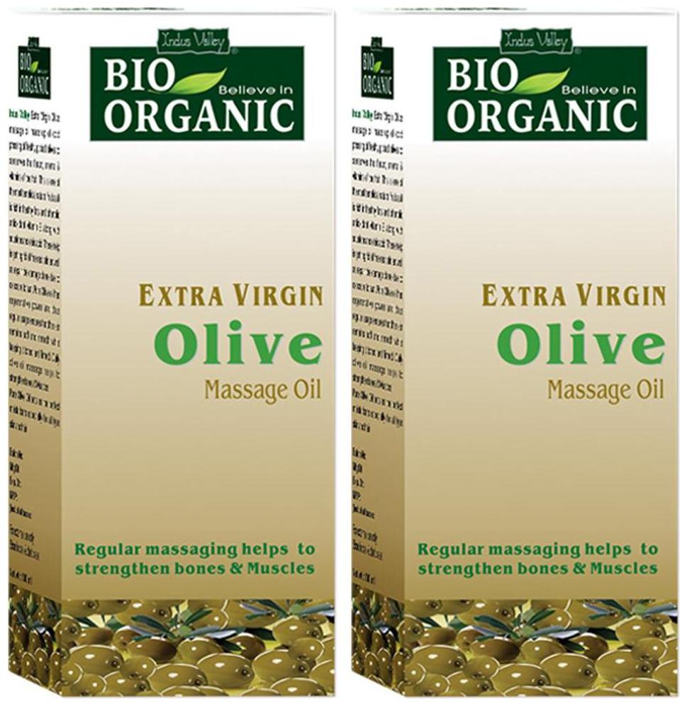 

Indus Valley Extra Virgin Olive Massage Hair Oil (Treat Damage Hair) Twin Pack