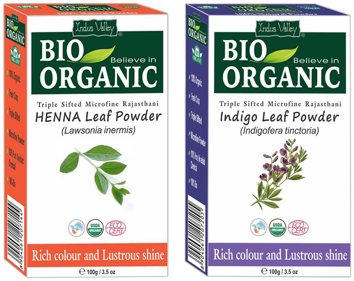 

Indus Valley Bio Organic Indigo With Red Henna Combo Pack