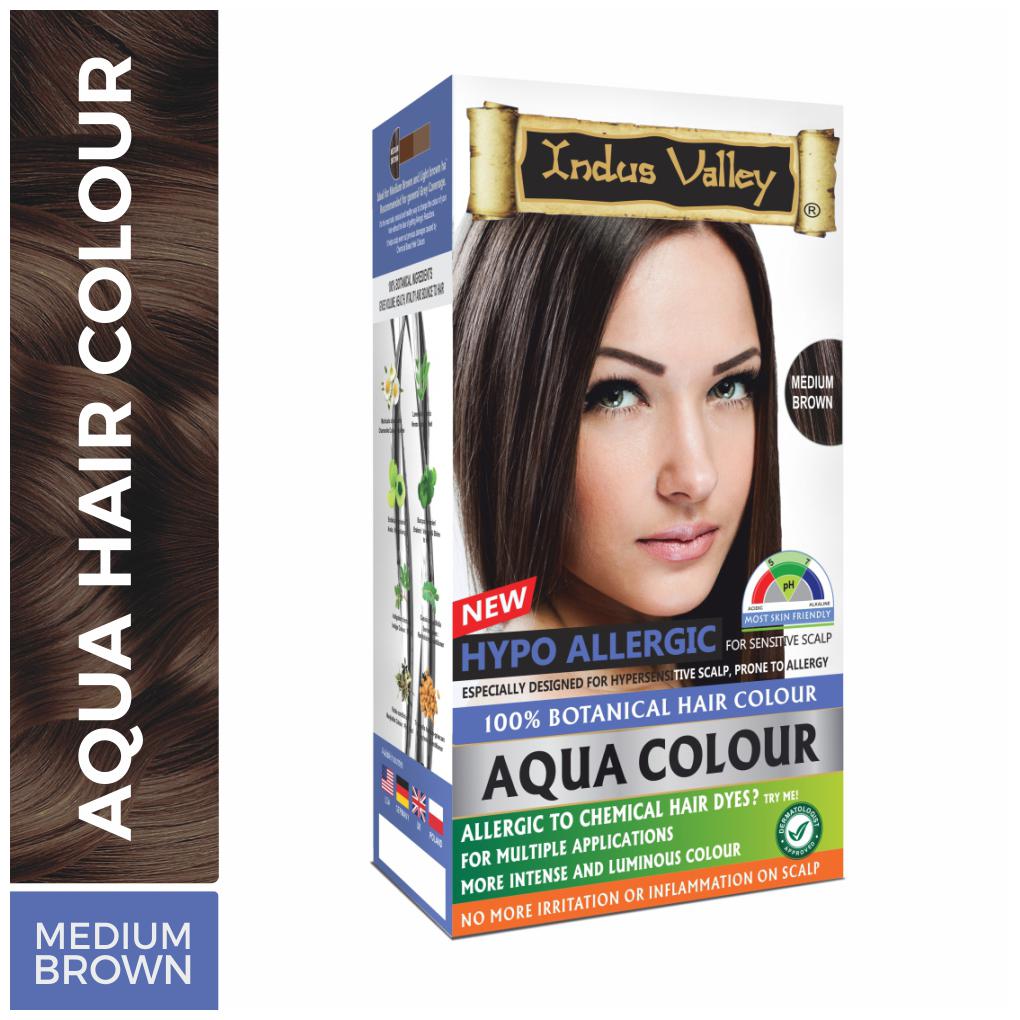 

Indus Valley Aqua Colour 100 Botanical Hair Colour Medium Brown 230 g ( Pack of 1 )