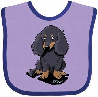 Buy Inktastic Longhaired Dachshund Baby Bib Kiniart Doxie Wiener
