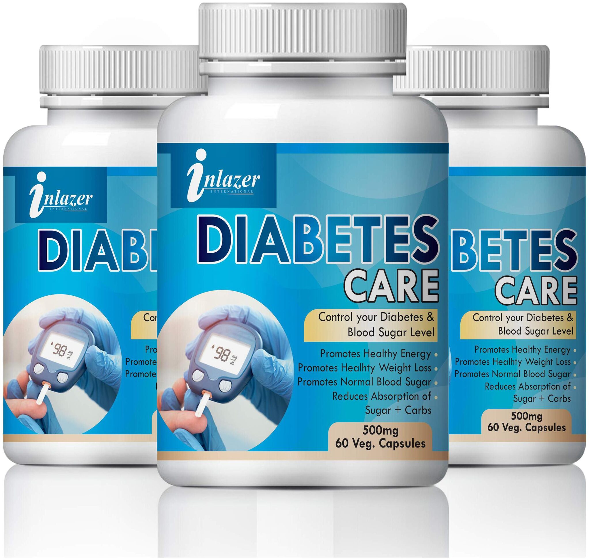 

Inlazer Diabetes care For Control Your Blood Sugar Level 100 Ayurvedic Pack of 3 (180 Capsules)