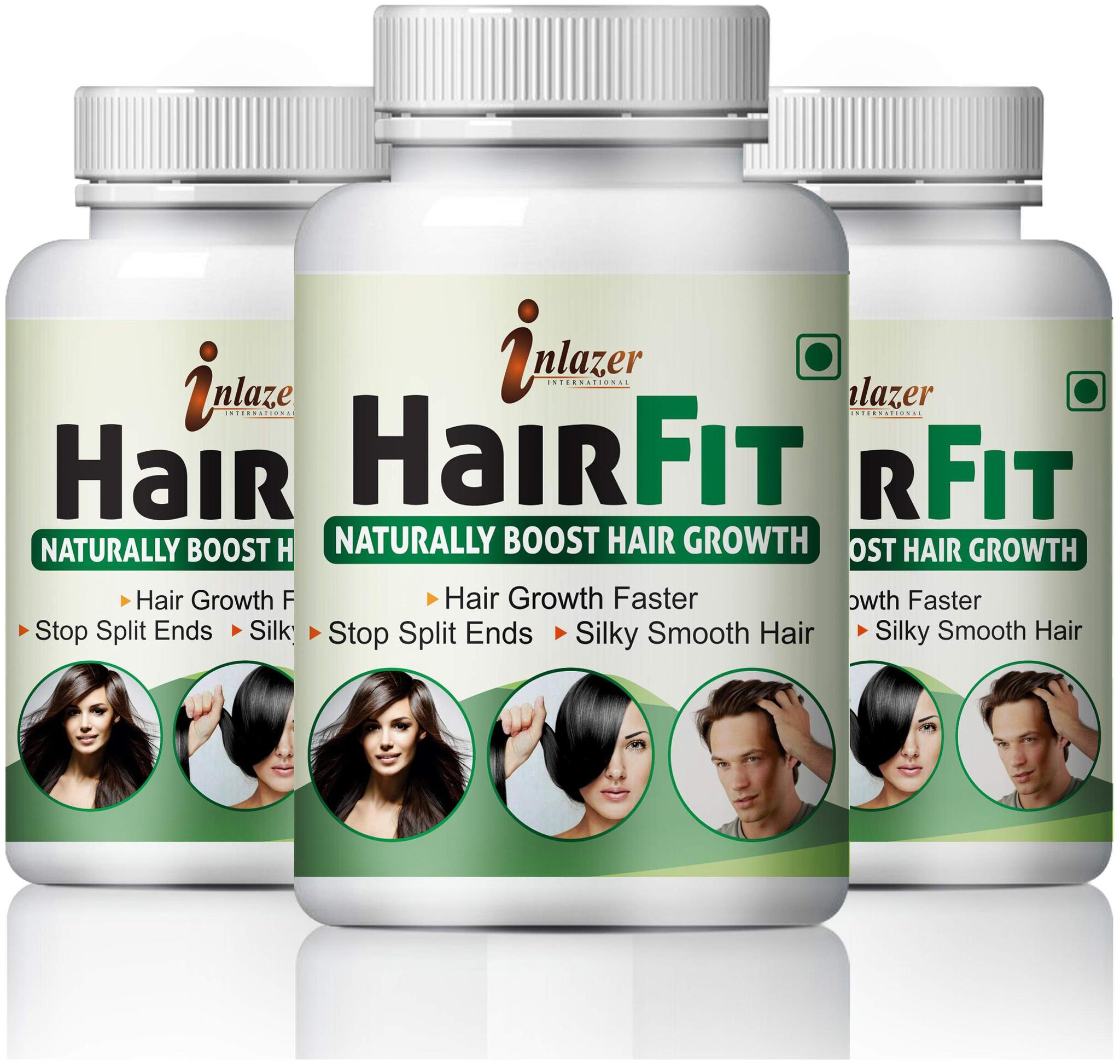 

Inlazer Hair Fit For Naturally Boost Hair Growth 100 Ayurvedic Pack of 3 (180 Capsules)