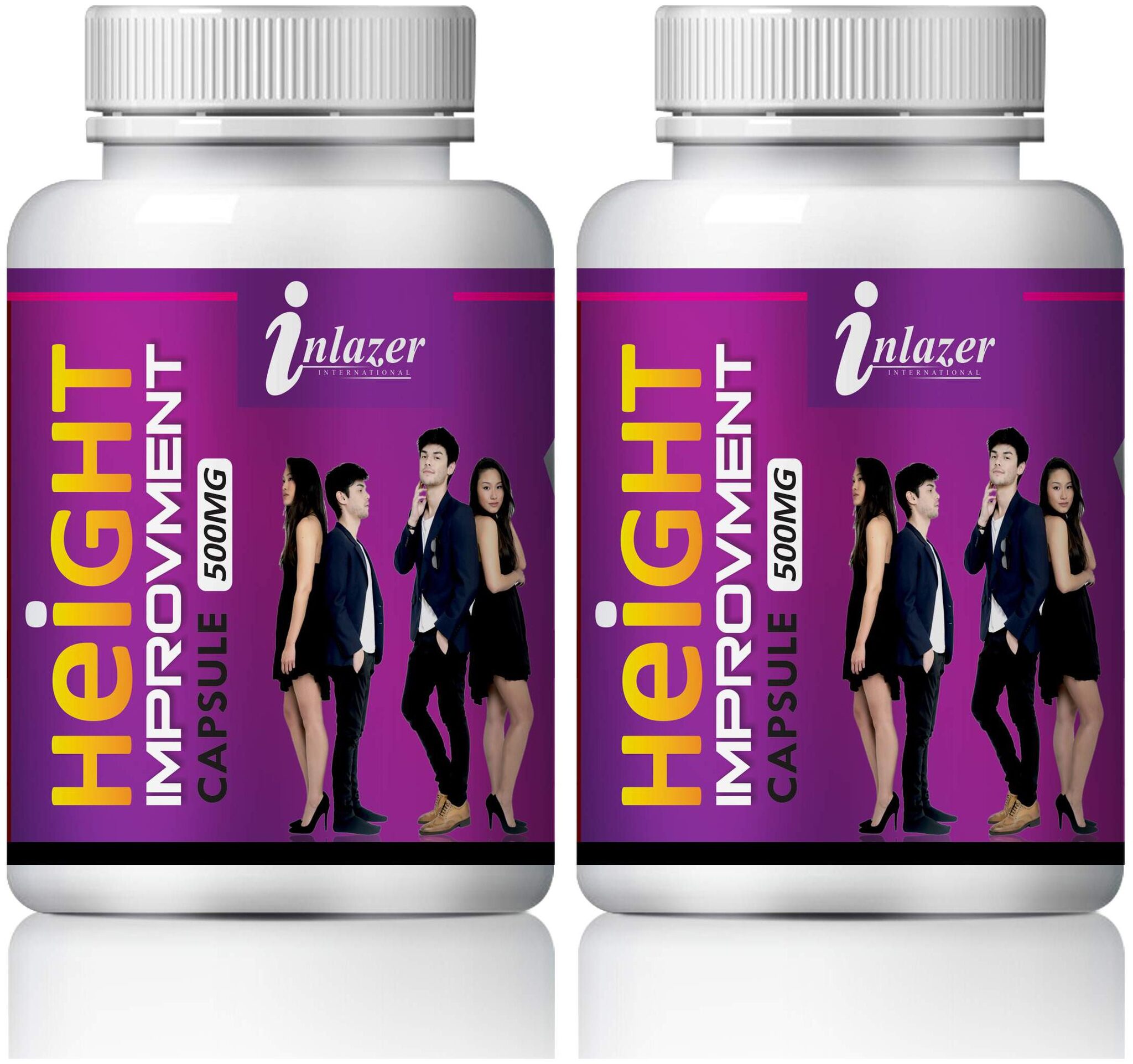 

Inlazer Height Improvement For Increases Height Bone Mass 100 Ayurvedic Pack Of 2 (120 Capsules)