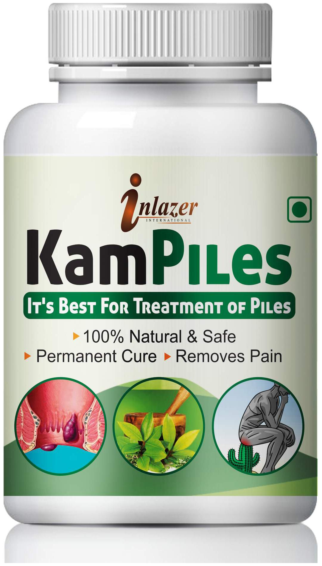 

Inlazer kampiles For Piles Relief 100 Ayurvedic Pack of 1 (60 Capsules)