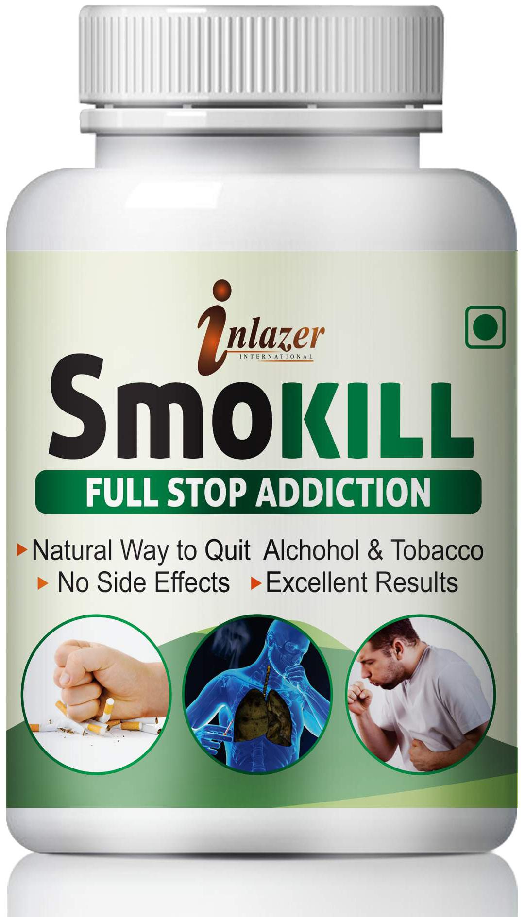 

Inlazer Smokill Herbal Capsules For Help To Quit Smoking 500mg 100 Ayurvedic
