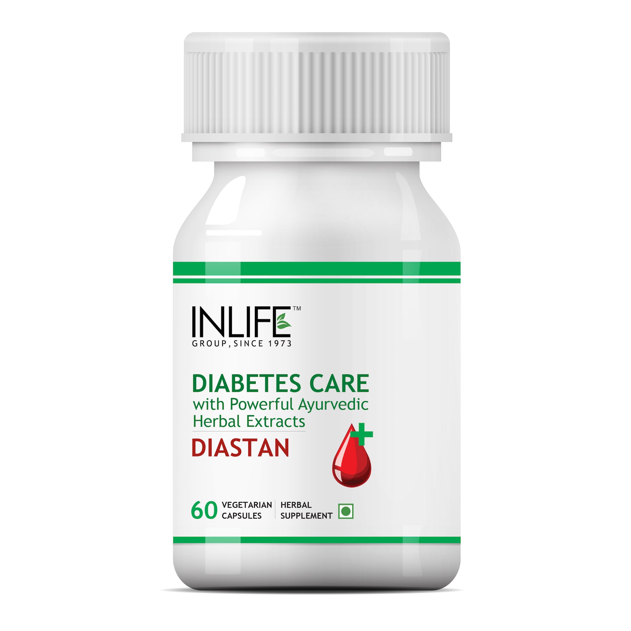 

INLIFE Diastan Diabetes Care Ayurvedic Herbal Extracts Supplement - 60 Vegetarian Capsules