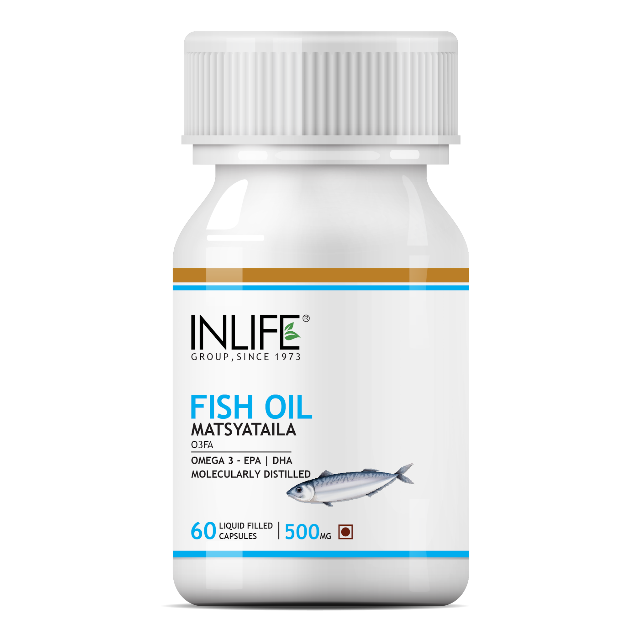 

INLIFE Fish Oil Omega 3 Fatty Acids Supplement 500mg (60 Capsules)