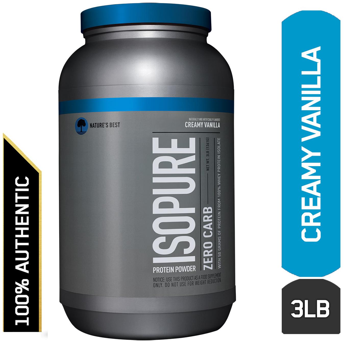 

Isopure Zero Carb 100 Whey Protein Isolate Powder - 1 36 kg (3 lb) (Creamy Vanilla)