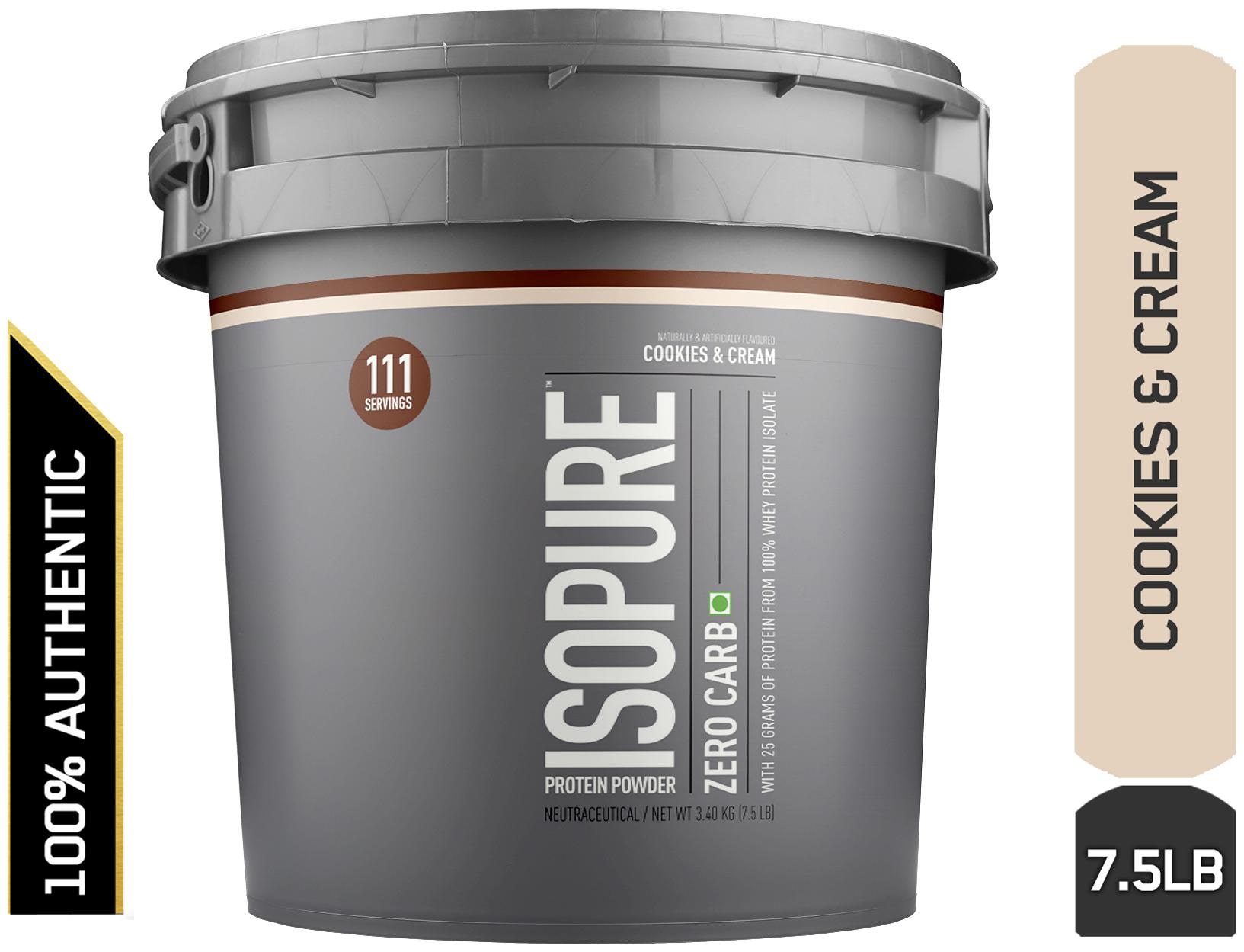 

Isopure Zero Carb 100 Whey Protein Isolate Powder - 3 40 kg (7 5 lb) (Cookies Cream)