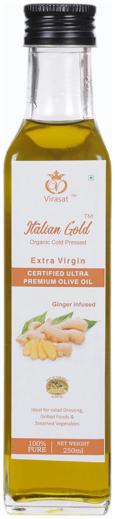 

Italian gold extra virgin ginger flavour olive oil 250 ml