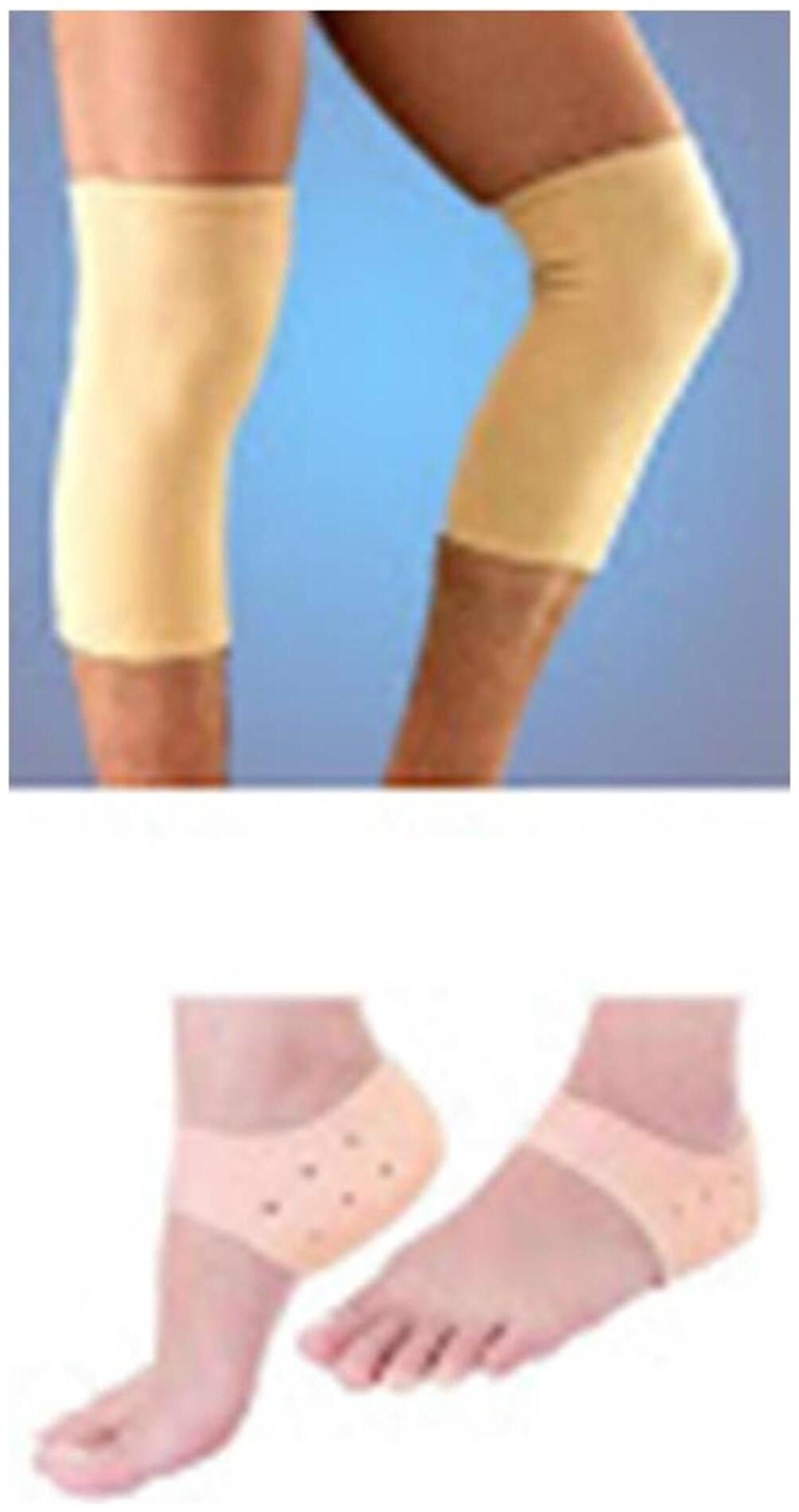 

jain star set of knee cap goda for leg support with heel protector for pain relief and anti chapped heels