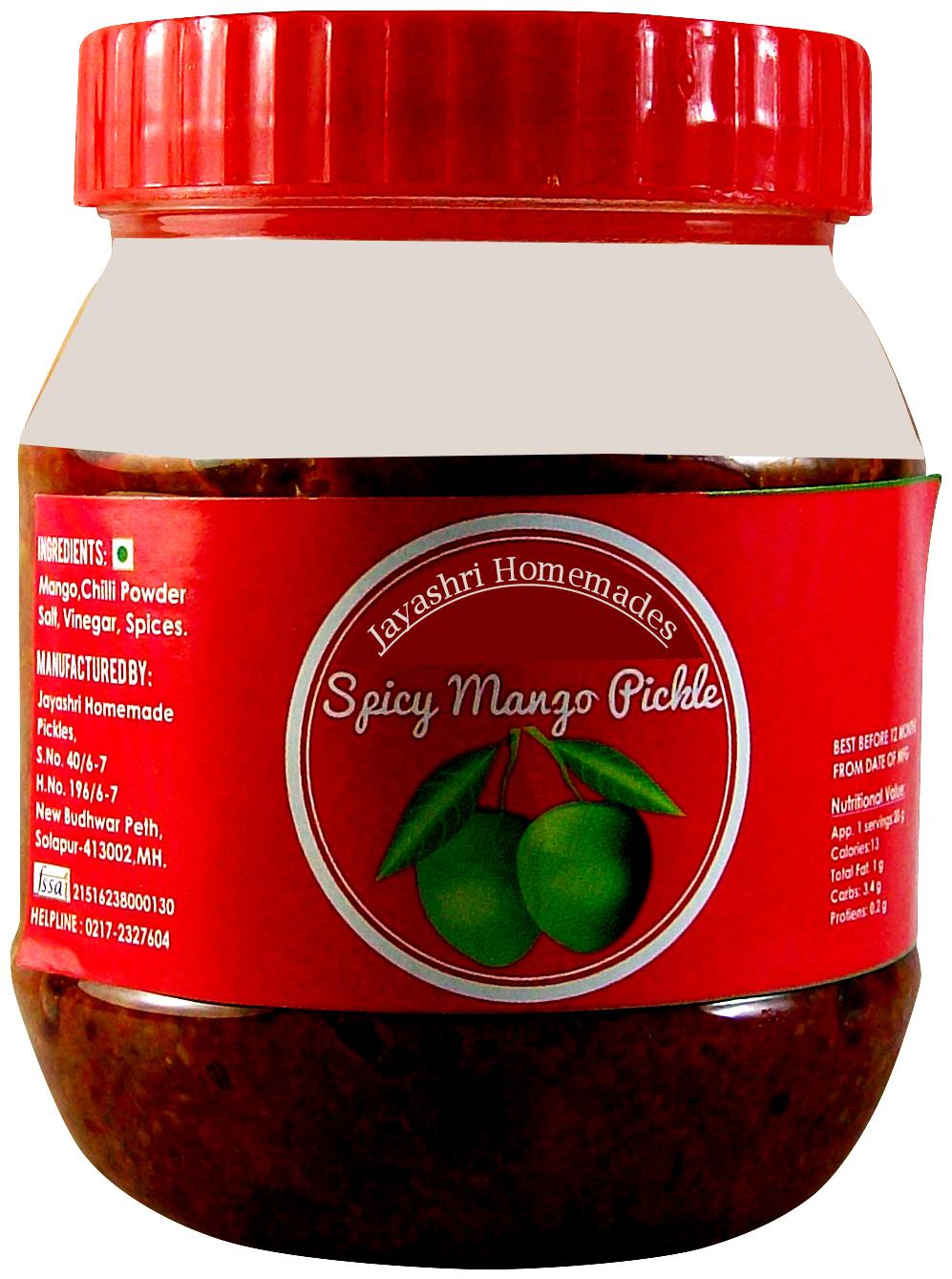 

Jayashri Homemades Spicy Mango Pickle 500 g
