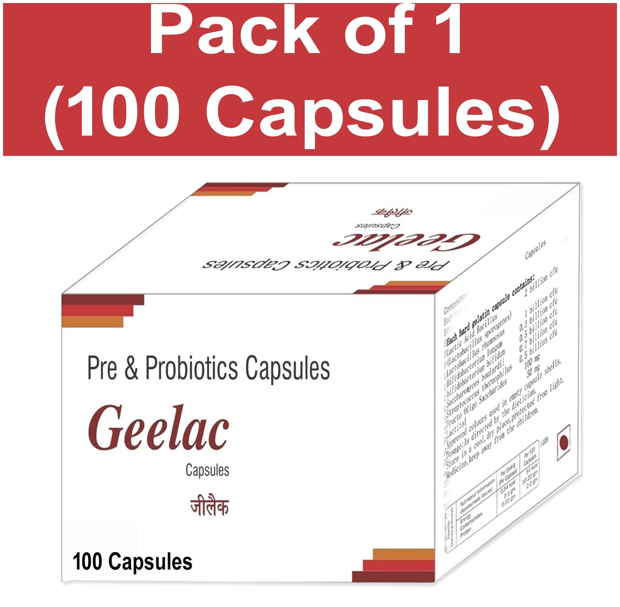 

Jeneka Geelac Pre Probiotics 100 Capsule 100 Mg