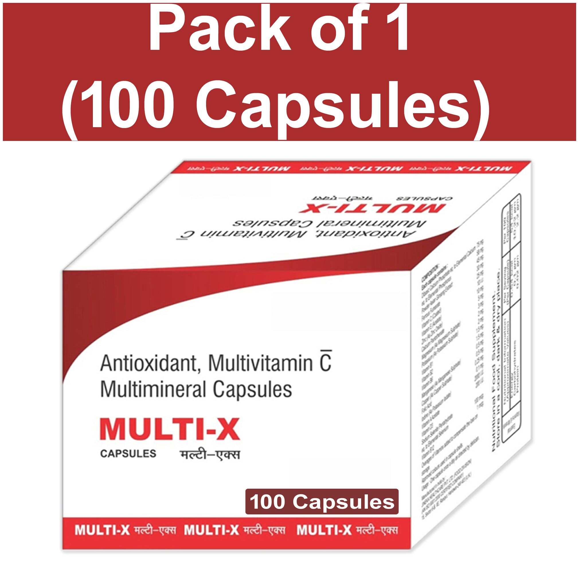 

Jeneka Multi-X Essentialmultivitamin And Multimineral Supplement For Men Women With Ginseng Iron -Blister 100 Capsules