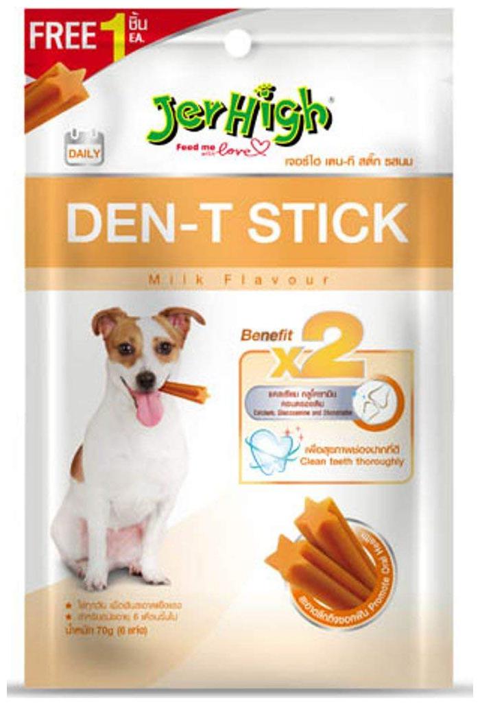 

JerHigh Den-T Stick 70g Teeth Cleaner Dog Snack (Milk Pack of 6)
