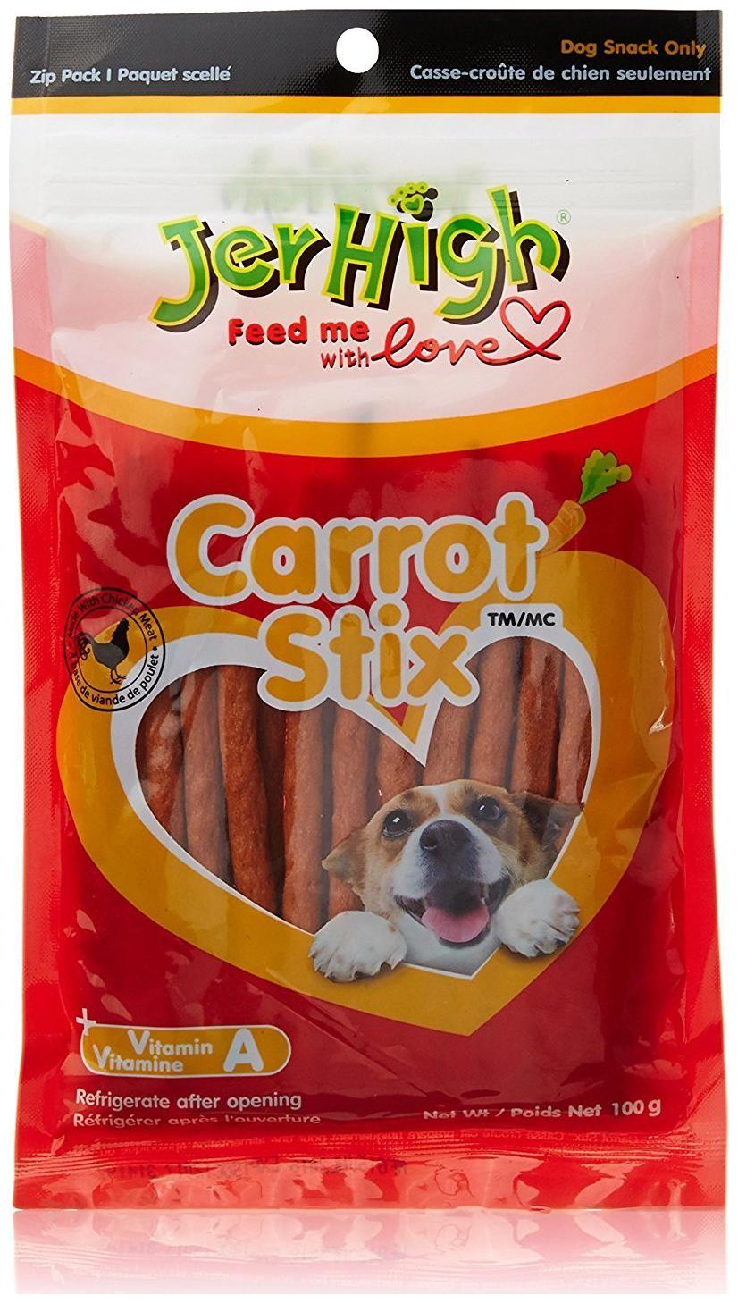 

Jerhigh Real Chicken Carrot Stix Dog Treat 100g (Pack of 12)