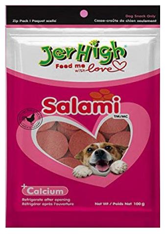 

JerHigh Salami Calcium Dog Treat 100g (Pack of 12)