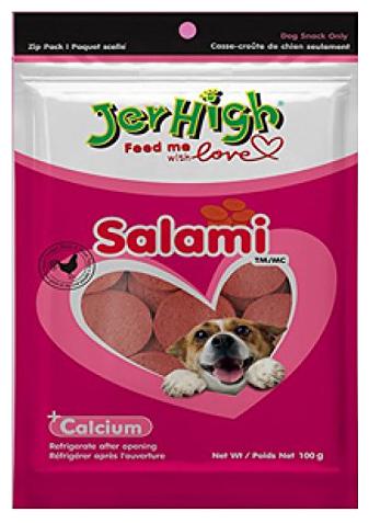 

JerHigh Salami Calcium and Dog Treat (100g) - Pack of 4