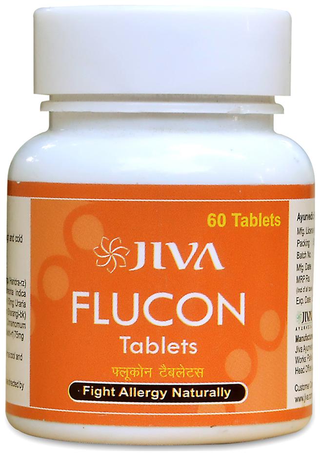 

JIVA Flucon Tablets (60 tablets) Relief from runny nose congestion cough and cold (Pack of 3)