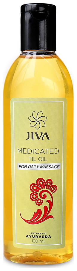 

JIVA Medicated Til Oil Balance doshas and rejuvenate energy channels 120ml (Pack of 3)