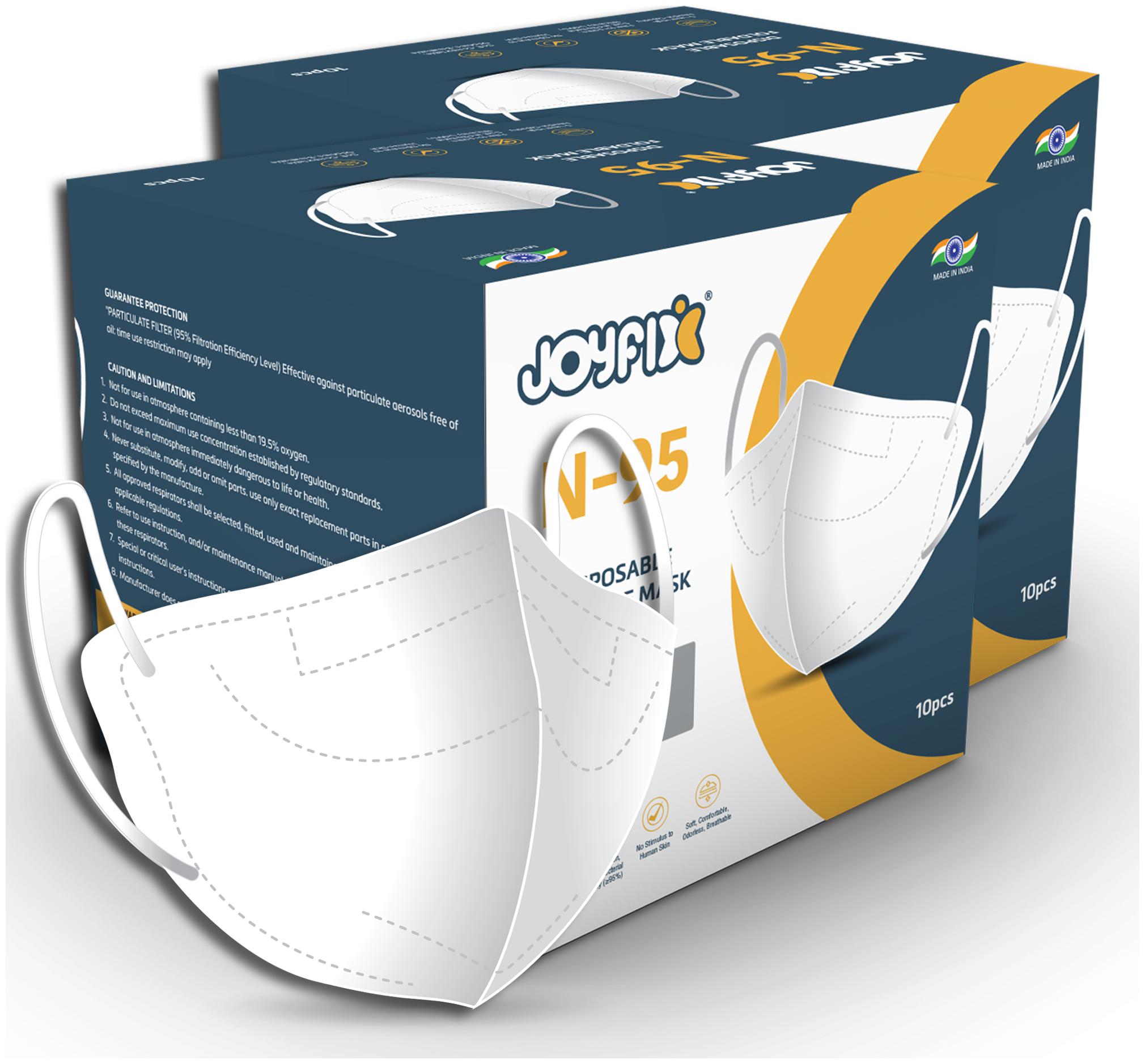 

JOYFIX N95 Disposable Foldable Mask 10 pcs White (Pack Of 2)