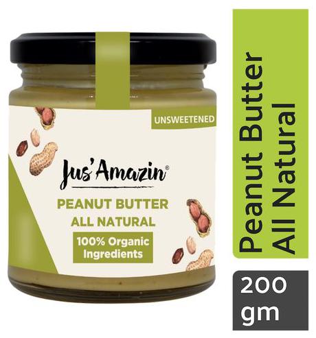 

Jus Amazin Organic Peanut Butter - All Natural Unsweetened 200 g