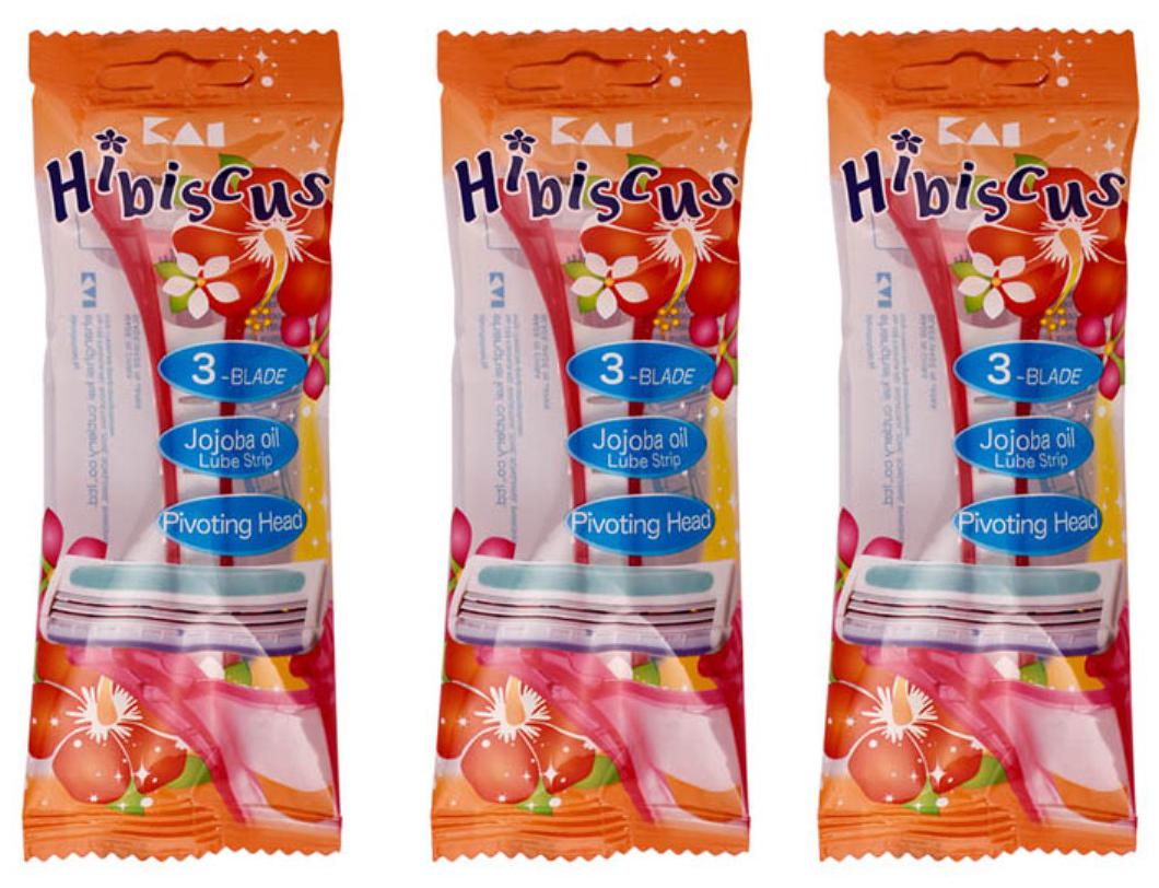

Kai Hibiscus 3 blade razor for women Pack of 3