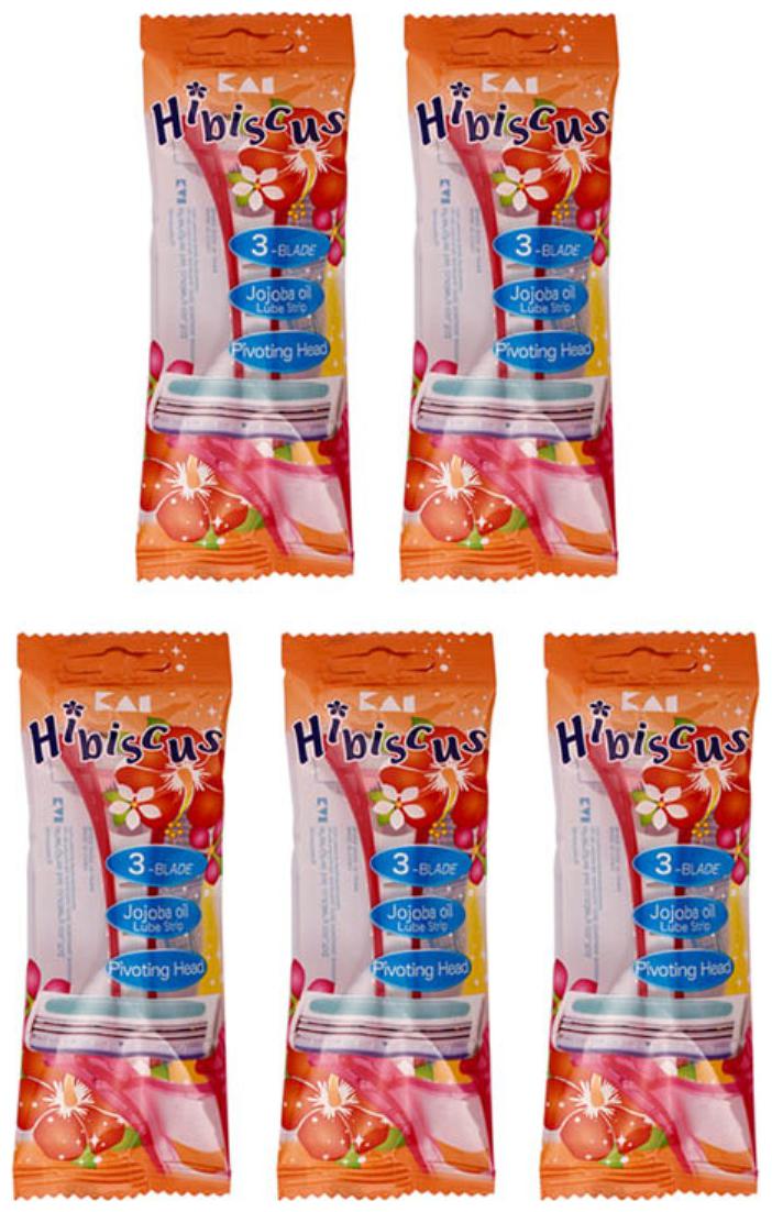 

Kai Hibiscus 3 blade razor for women Pack of 5