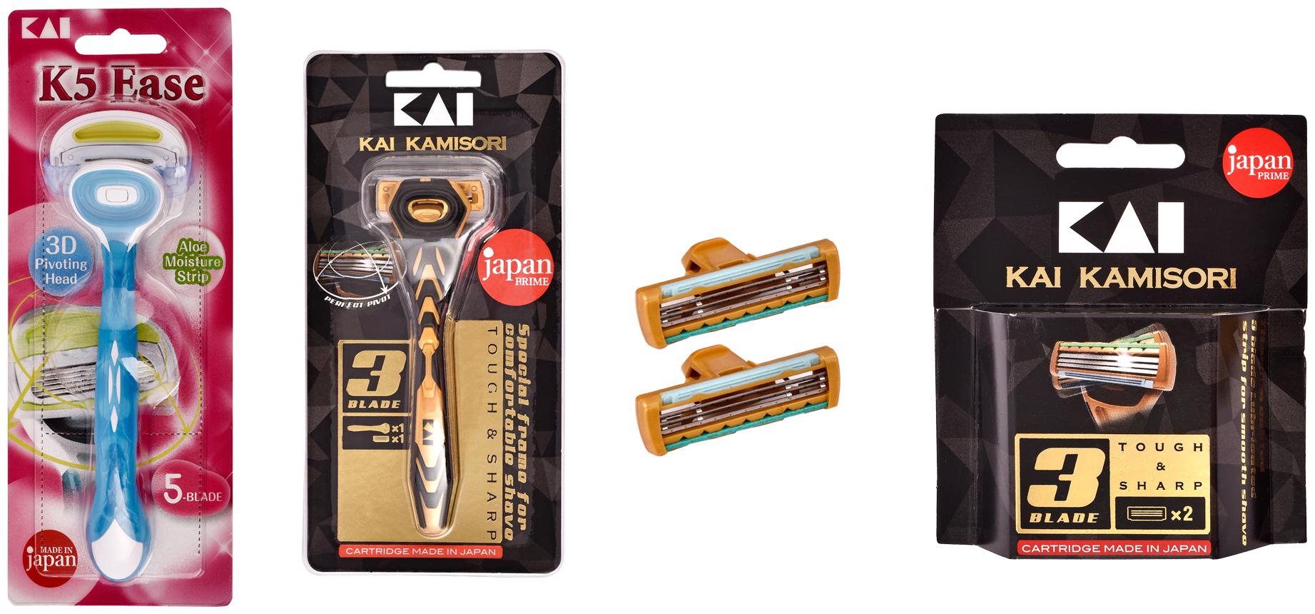 

Kai K5 Ease 5 blade Razor for women K3 Razor for Men 3 Blade Razor cartridge 2 pcs