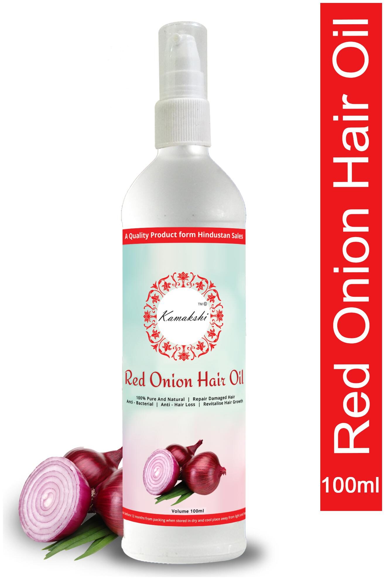 

Kamakshi Red Onion Oil Natural And Pure 100ml
