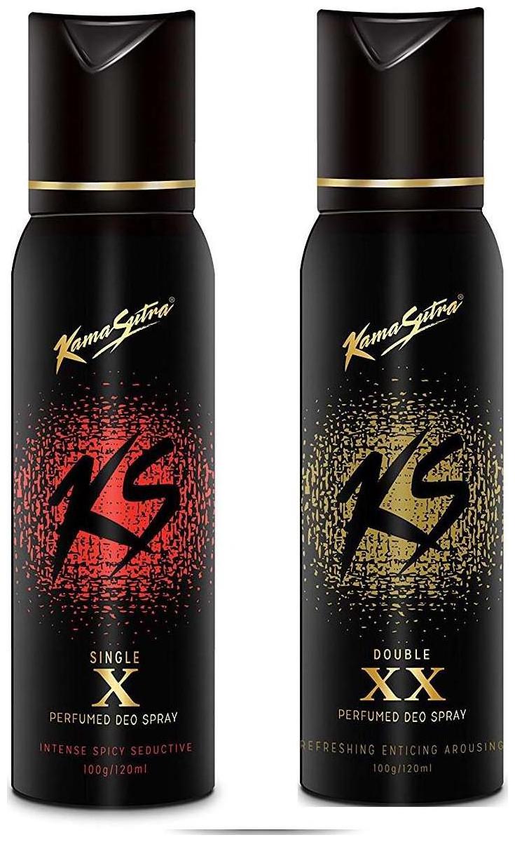 

Kamasutra Single X Double XX Perfumed Deo Sprays - 120 ml Each
