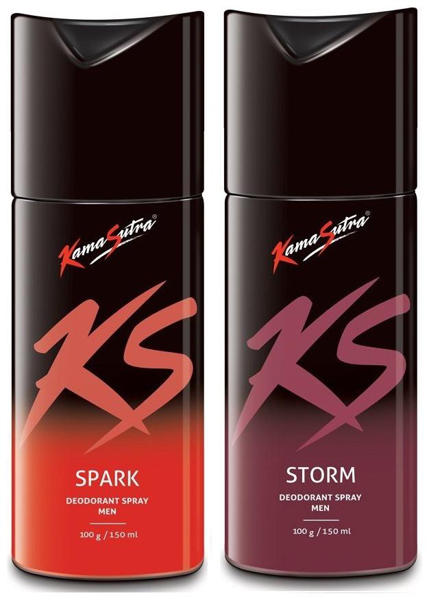 

Kamasutra Spark Storm Deo Sprays - 150 ml Each (Pack of 2)