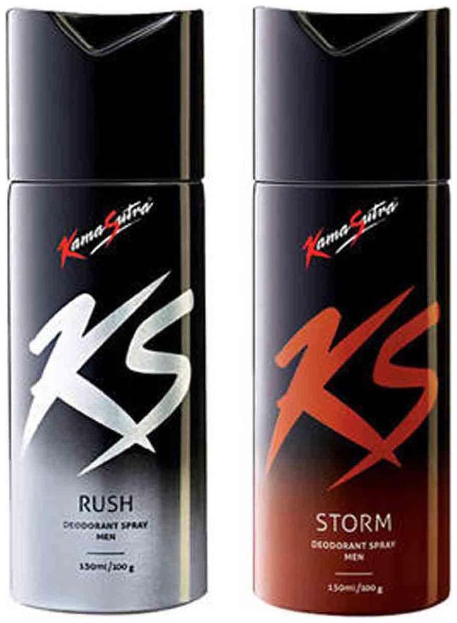 

Kamasutra Rush And Storm Deo Sprays - 150 ml Each