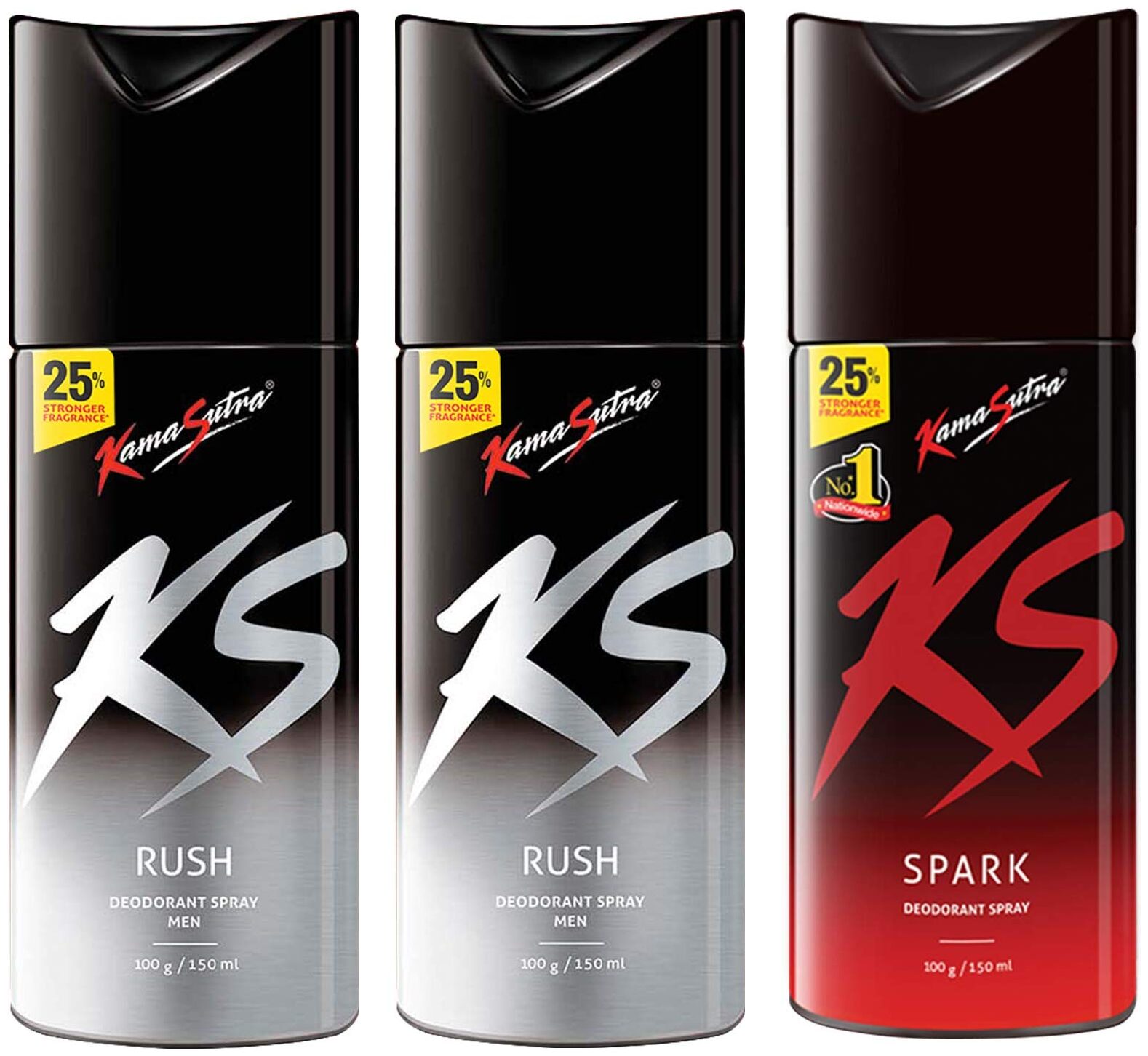 

Kamasutra Rush Rush Spark Deo Sprays - 150 ml Each