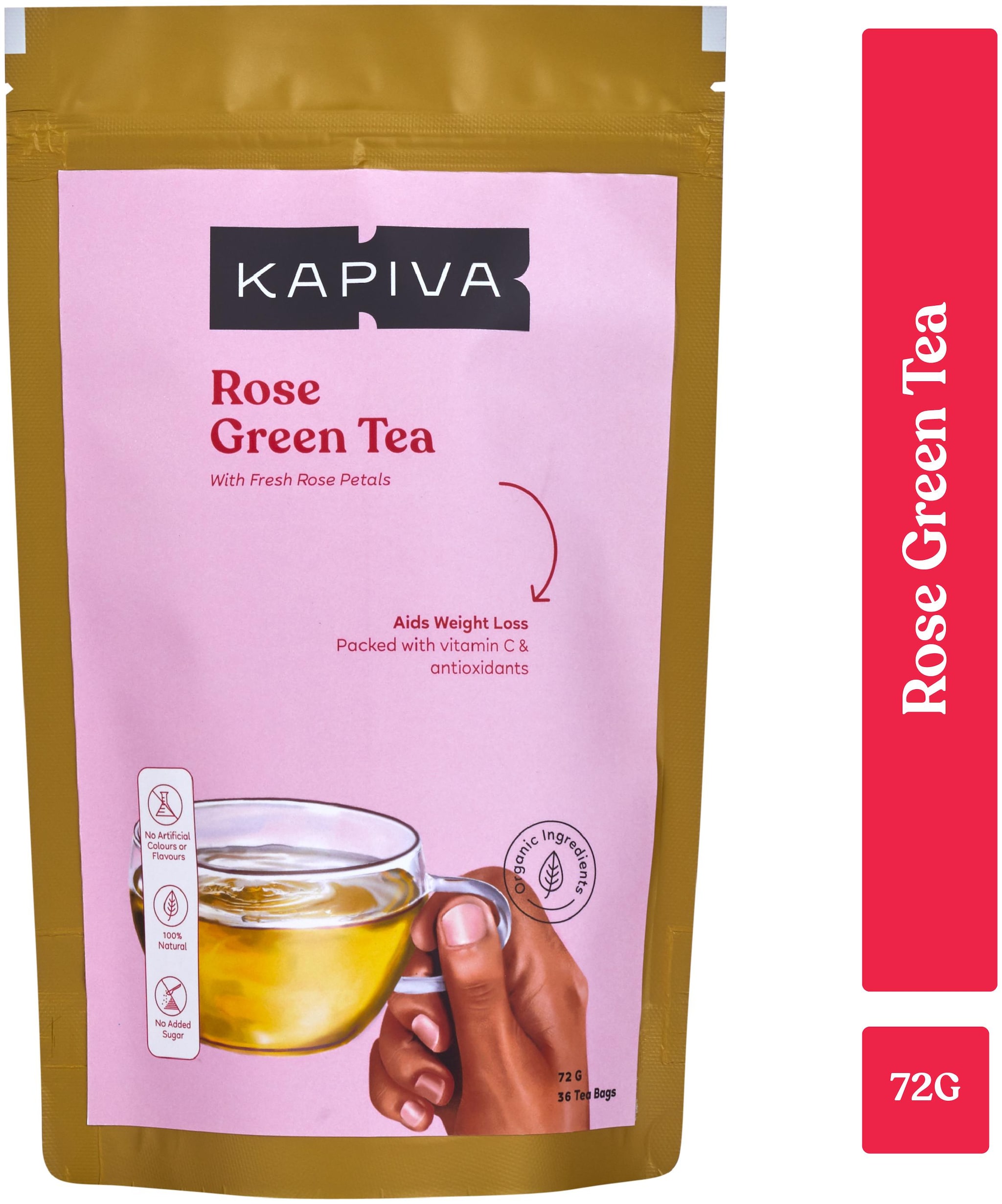 

KAPIVA ROSE GREEN TEA 72 g (36 BAGS)