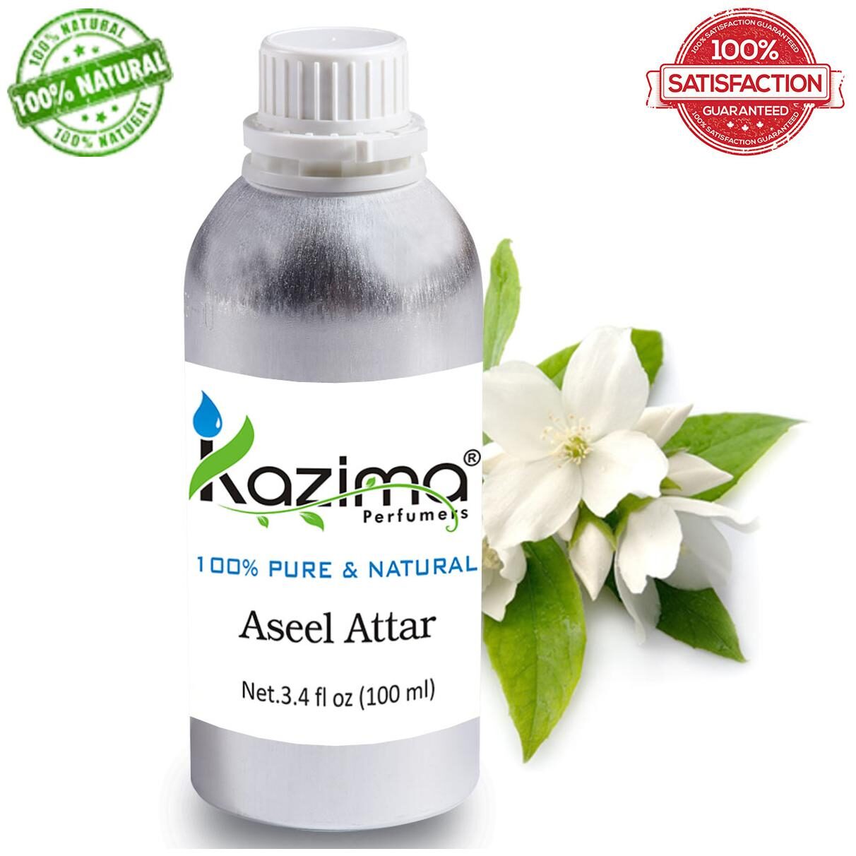 

KAZIMA Aseel Attar Perfume For Unisex (100 ml) - Pure Natural Undiluted (Non-Alcoholic)