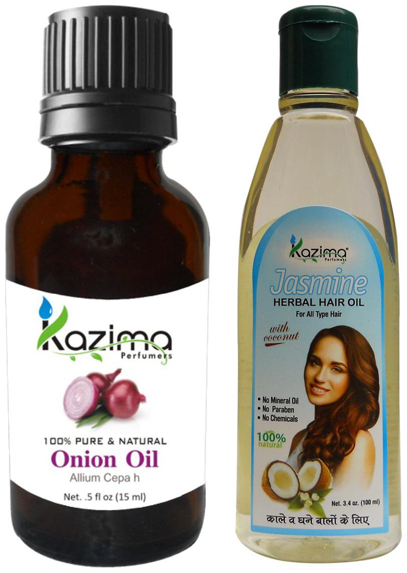 

Kazima Combo Of Onion Oil 15ml And Jasmine Herbal Hair Oil 100ml (Pack of 2)