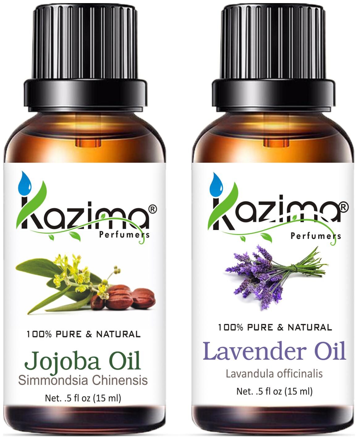 

Kazima Combo Of Jojoba Oil And Lavender Oil For Hair Growth Skin Care (Each 15ml )