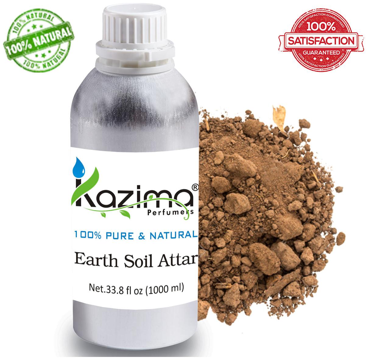 

KAZIMA Earth Soil Attar Perfume For Unisex (1 L) - Pure Natural Undiluted