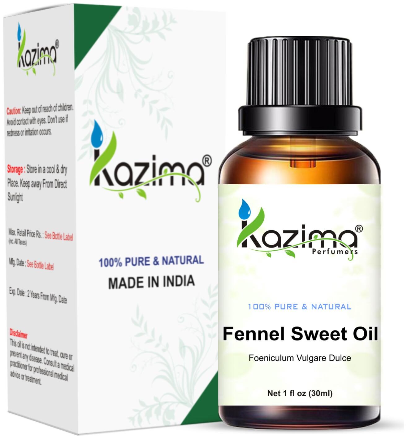

KAZIMA Fennel Sweet Essential Oil (30ml)