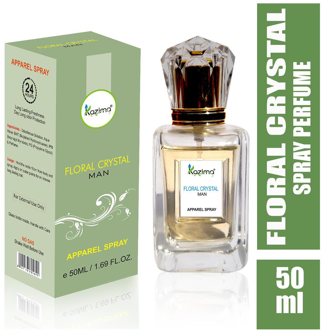 

KAZIMA Floral Crystal Attar Spray Perfume For Men 50 ml