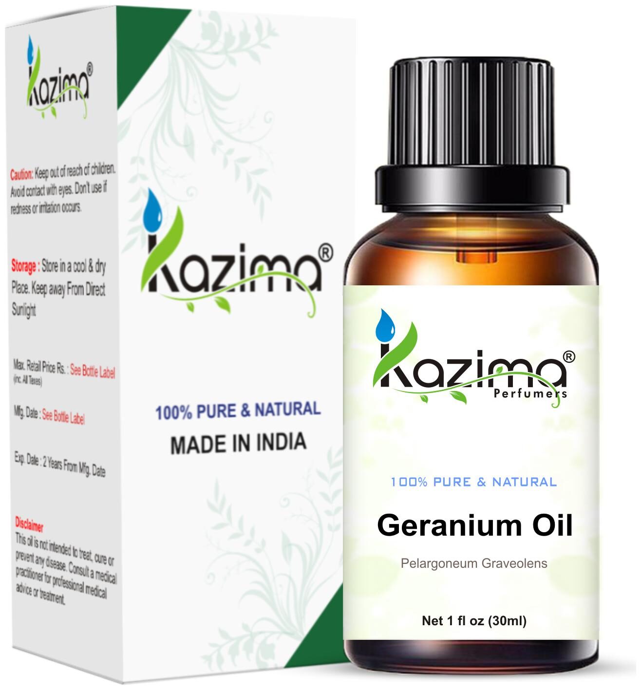 

KAZIMA Geranium Essential Oil (30ml)