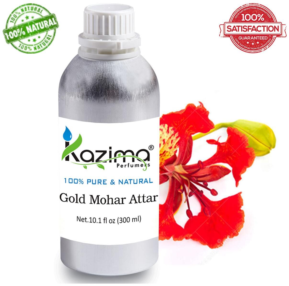

KAZIMA Gold Mohar Attar Perfume For Unisex (300 ml) - Pure Natural Undiluted (Non-Alcoholic)