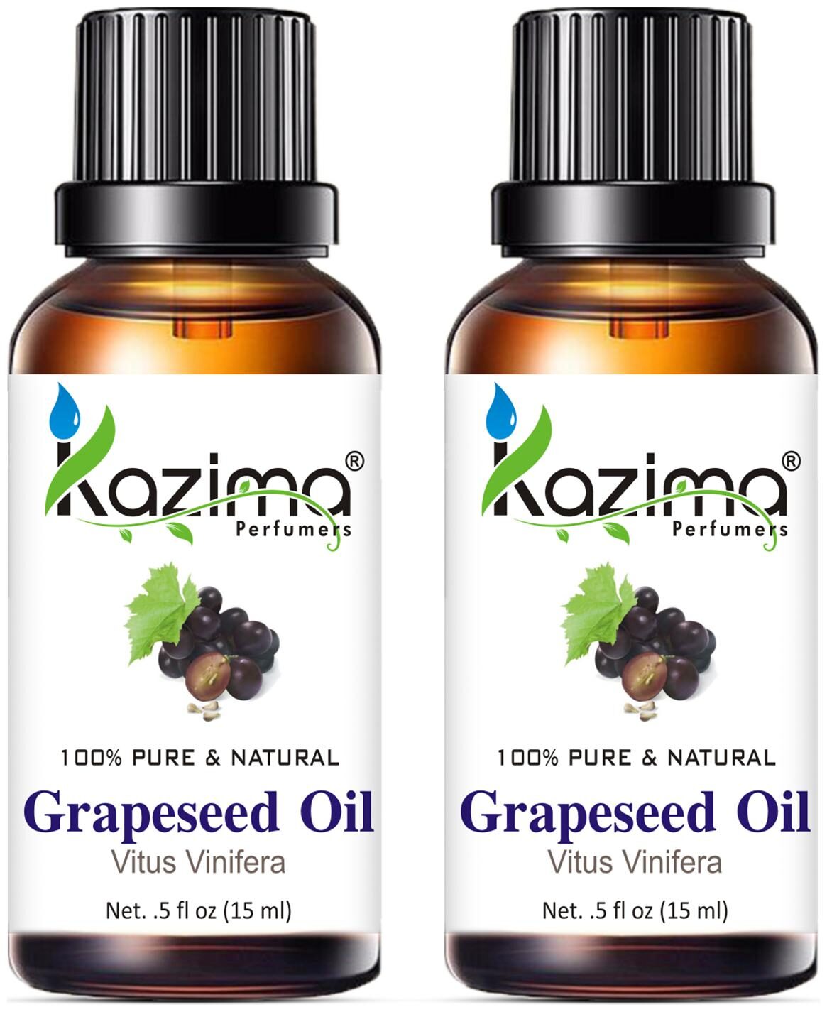 

Kazima Grapeseed Carrier Oil 15ml With Dropper Pure Natural (Pack Of 2)