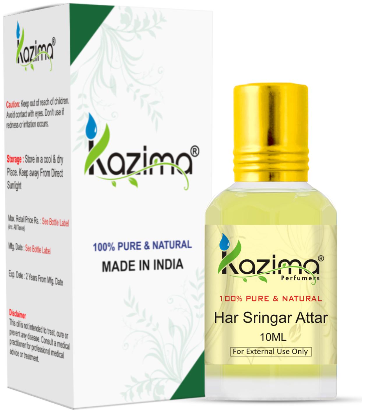 

KAZIMA Har Sringar Attar Perfume For Unisex (10 ml) - Pure Natural Undiluted (Non-Alcoholic)